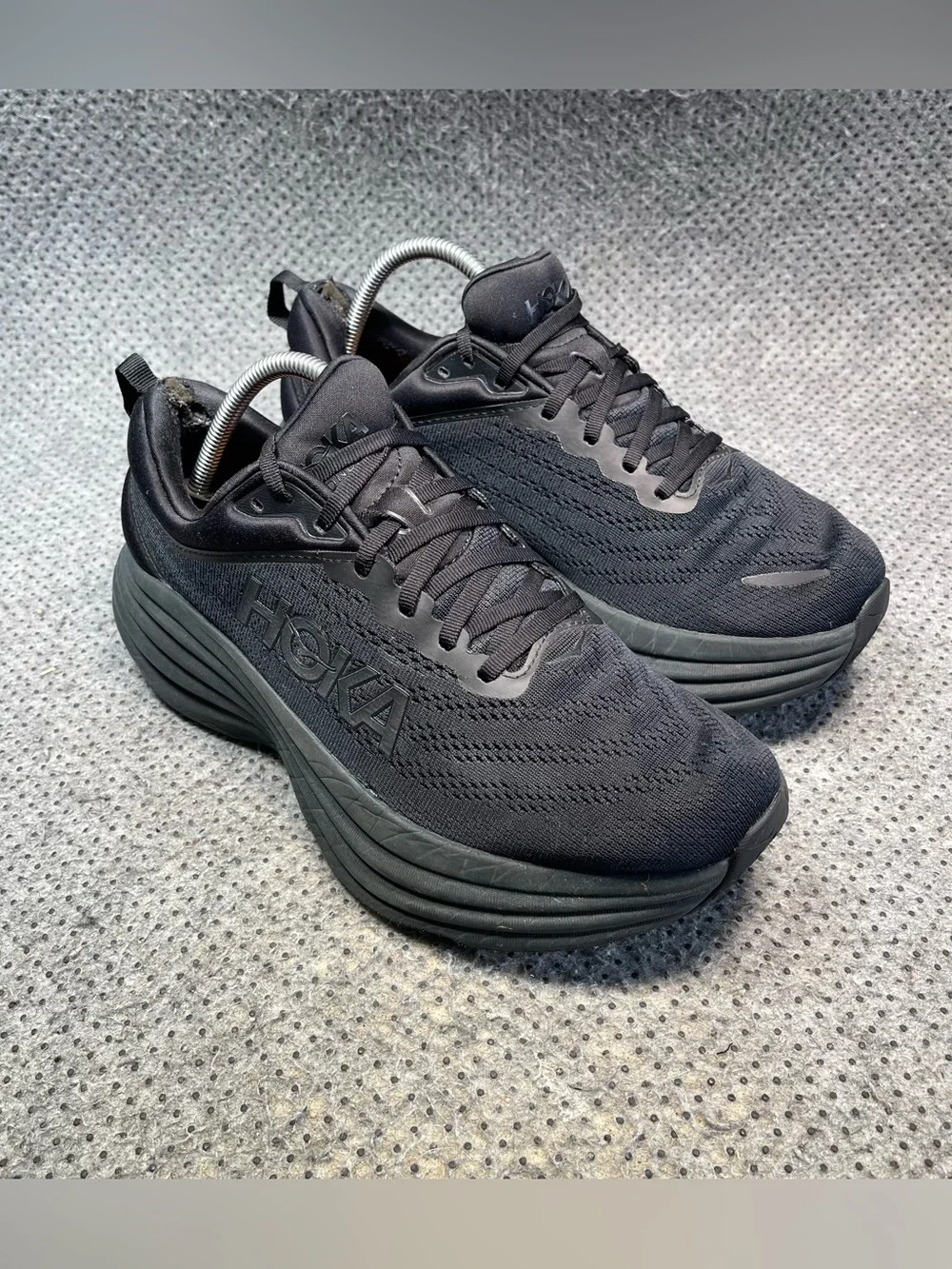 Hoka One One Bondi 8 Wide 2E Black Shoes Size 9 Men’s
